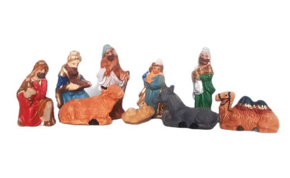 Figurky Betlém porcelán 9ks 7,5cm